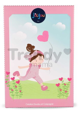 Bábika Opaline Pretty Jolijou 28 cm s hnedými vláskami v modrých šatách od 0 mes JJ6066