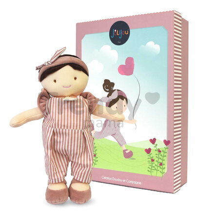 Bábika Opaline Pretty Jolijou 28 cm s hnedými vláskami v modrých šatách od 0 mes JJ6066