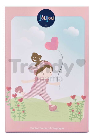 Bábika Opaline Pretty Jolijou 28 cm s hnedými vláskami v modrých šatách od 0 mes JJ6066