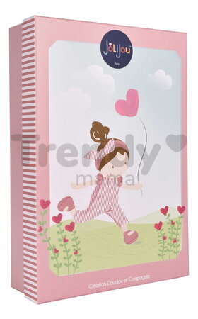 Bábika Opaline Pretty Jolijou 28 cm s hnedými vláskami v modrých šatách od 0 mes JJ6066