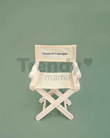 Drevená režisérska stolička pre bábiky Cinema armchair My little furniture Jolijou s textilným sedadlom pre bábiky a plyšové hračky s veľkosťou 35 cm 