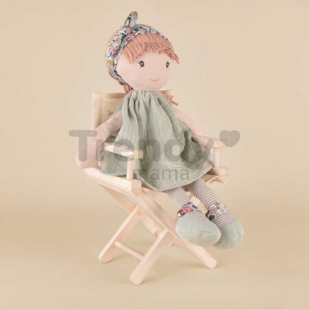 Drevená režisérska stolička pre bábiky Cinema armchair My little furniture Jolijou s textilným sedadlom pre bábiky a plyšové hračky s veľkosťou 35 cm 