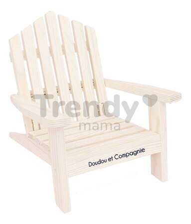 Drevené skladacie kreslo pre bábiky Folding armchair My little furniture Jolijou pre bábiky a plyšové hračky s veľkosťou 35 cm JJ6069