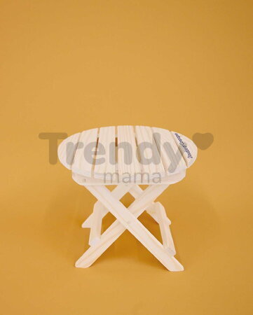 Drevený stolík pre bábiky Folding Table My Little Furniture Jolijou pre bábiky a plyšové hračky s veľkosťou 35 cm JJ6072
