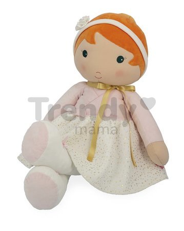 Bábika pre bábätká Valentine Doll Tendresse Kaloo 80 cm v bielych šatách z jemného textilu od 0 mes