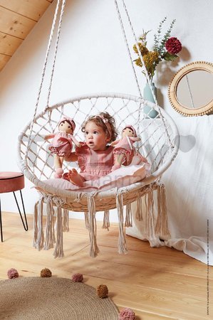 Bábika pre bábätká Amandine Doll Tendresse Kaloo 25 cm v ružových šatách z jemného textilu od 0 mes