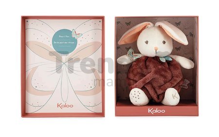 Plyšový zajačik Bubble of Love Rabbit Cinnamon Plume Kaloo hnedý 23 cm z jemného mäkkého materiálu v darčekovom balení od 0 mes