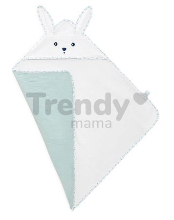 Serviette de bain à capuche Petit Lapin  pour les plus petits Bath Towel Dove K'Doux Kaloo blanche 75*75 cm en matiere douce et moelleuse à partir de 