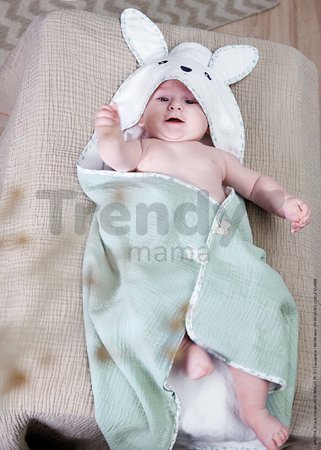 Serviette de bain à capuche Petit Lapin  pour les plus petits Bath Towel Dove K'Doux Kaloo blanche 75*75 cm en matiere douce et moelleuse à partir de 