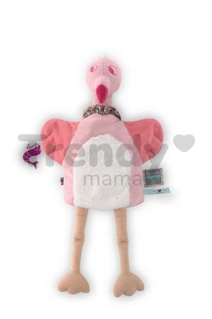 Plyšový plameniak bábkové divadlo Nopnop-Rose Flamingo Doudou Kaloo 25 cm pre najmenších