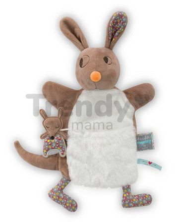 Plyšová kengura bábkové divadlo Nopnop-Jumpy Kangaroo Doudou Kaloo 25 cm pre najmenších
