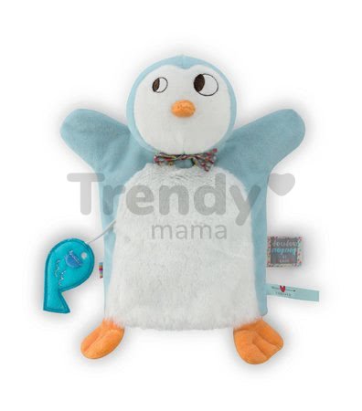 Plyšový tučniak bábkové divadlo Nopnop-Ice Cream Doudou Kaloo 25 cm pre najmenších