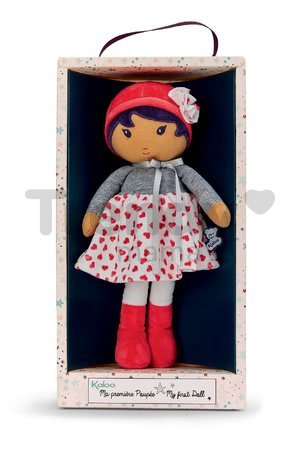 Bábika pre bábätká Jade K Tendresse Kaloo 32 cm v srdiečkových šatách z jemného textilu v darčekovom balení od 0 mes