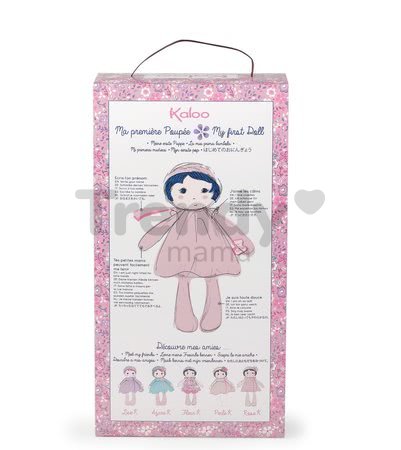 Bábika pre bábätká Lise K Tendresse Kaloo 25 cm v bodkovaných šatách z jemného textilu v darčekovom balení od 0 mes