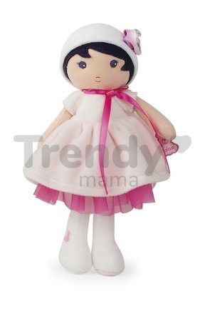 Bábika pre bábätká Perle K Tendresse Kaloo 25 cm v bielych šatách z jemného textilu v darčekovom balení od 0 mes