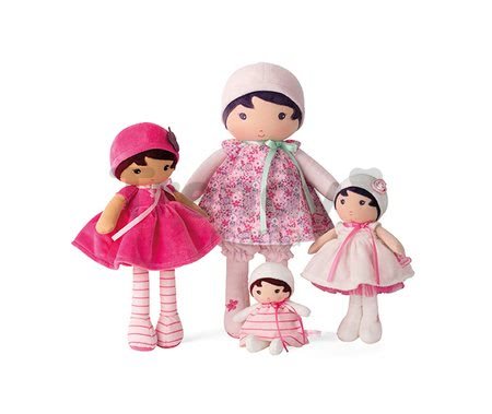 Bábika pre bábätká Rose K Tendresse Kaloo 18 cm v pásikavých šatách z jemného textilu od 0 mes