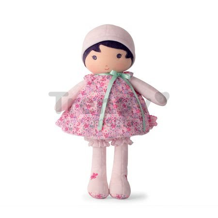 Bábika pre bábätká Fleur K Tendresse Kaloo 40 cm v kvetinkových šatách z jemného textilu v darčekovom balení od 0 mes