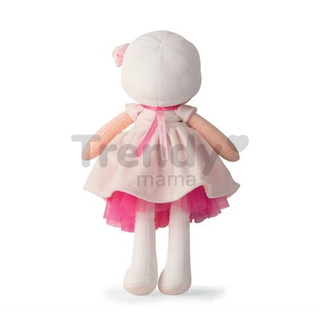 Bábika pre bábätká Perle K Tendresse Kaloo 40 cm v bielych šatách z jemného textilu v darčekovom balení od 0 mes