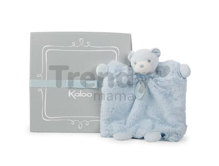 Plyšový medvedík bábkové divadlo Perle-Doudou Bear Kaloo 20 cm v darčekovom balení pre najmenších modrý