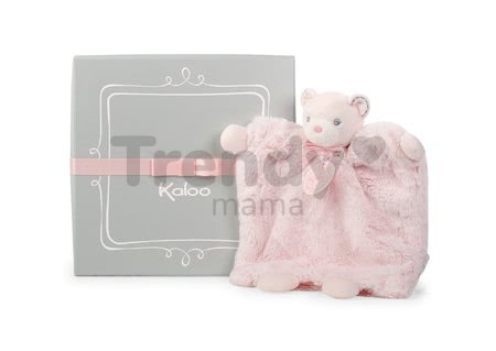 Plyšový medvedík bábkové divadlo Perle-Doudou Bear Kaloo 20 cm v darčekovom balení pre najmenších ružový