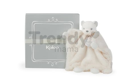 Plyšový medvedík bábkové divadlo Perle-Doudou Bear Kaloo 20 cm v darčekovom balení pre najmenších krémový