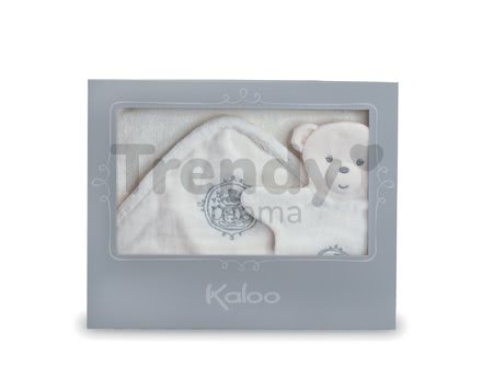 Osuška s kapucňou pre najmenších Perle-Bath Kaloo so žinkou biela od 0 mesiacov