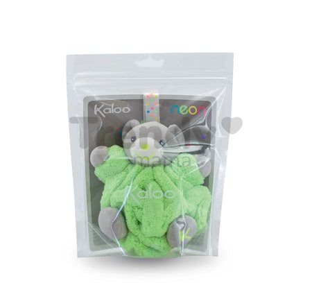 Plyšový medvedík Plume-Mini Neon Kaloo 12 cm pre najmenších zelený