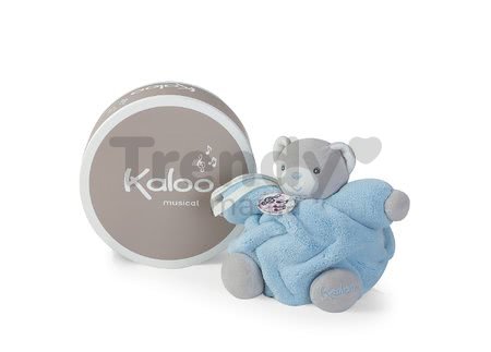Plyšový medvedík Plume-P'tit Ours Ciel Musical Kaloo spievajúci 18 cm v darčekovom balení pre najmenších modrý