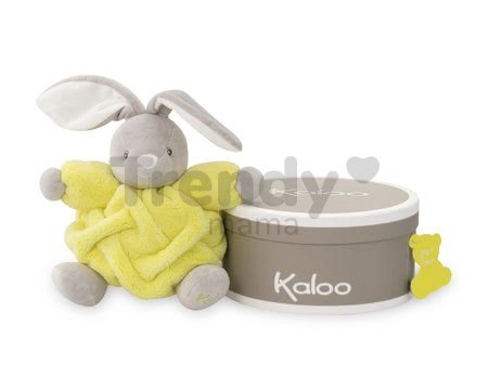 Plyšový zajačik Chubby Neon Kaloo 18 cm v darčekovom balení pre najmenších žltý