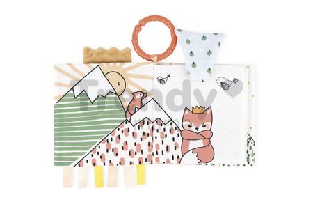 Textilná knižka líška The Angry Fox Activity Book Kaloo s krúžkom pre najmenších od 0 mes