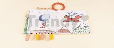 Textilná knižka líška The Angry Fox Activity Book Kaloo s krúžkom pre najmenších od 0 mes