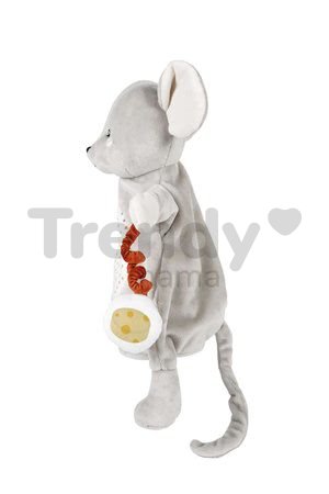 Plyšová myška bábkové divadlo Lili Mouse Kachoo Kaloo s príveskom syr 30 cm pre najmenších od 0 mes