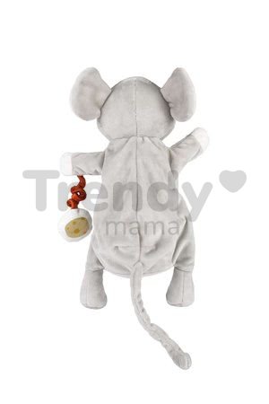 Plyšová myška bábkové divadlo Lili Mouse Kachoo Kaloo s príveskom syr 30 cm pre najmenších od 0 mes