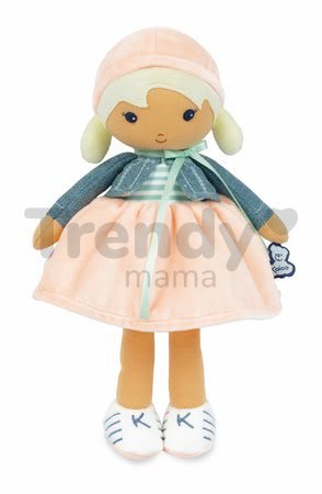 Bábika pre bábätká Chloe K Doll Tendresse Kaloo 32 cm v riflovom kabátiku z jemného textilu v darčekovom balení od 0 mes