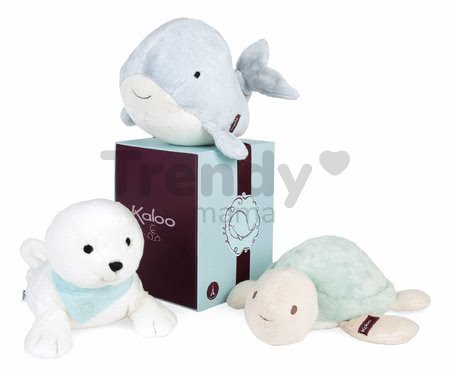 Plyšová veľryba Lollipop Whale Les Amis Kaloo šedá 25 cm z jemnej plyše v darčekovej krabičke od 0 mes