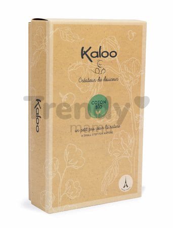 Textilný medveď šedý Organic Cotton Doudou Bear Grey Kaloo na maznanie do postieľky 20 cm v darčekovom balení od 0 mes