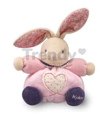 Plyšový zajačik Petite Rose-Chubby Rabbit Heart Kaloo 18 cm v darčekovom balení pre najmenších ružový