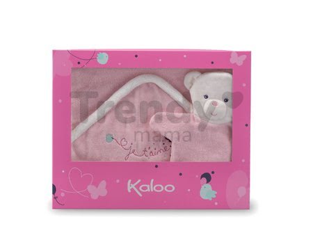 Osuška s kapucňou Petite Rose-Bath Towel Kaloo so žinkou ružová od 0 mesiacov