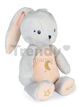 Plyšový zajačik nočné svetlo My Rabbit Nightlight Home Kaloo šedo-krémový 22 cm so svetlom z jemnej plyše od 3 mes