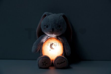 Plyšový zajačik nočné svetlo My Rabbit Nightlight Home Kaloo šedo-krémový 22 cm so svetlom z jemnej plyše od 3 mes