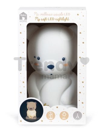 Nočné svetlo medveď My Soft Led Nightlight Home Kaloo jemné biele 18 cm od 6 mes