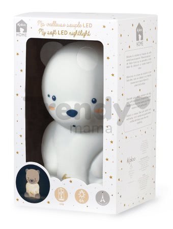 Nočné svetlo medveď My Soft Led Nightlight Home Kaloo jemné biele 18 cm od 6 mes