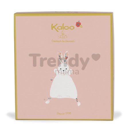 Textilný zajačik na maznanie Coquelicot Rabbit Poppy Doudou K'doux Kaloo ružový 20 cm z jemného materiálu od 0 mes