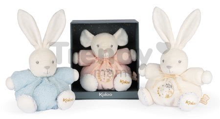 Plyšový zajačik Chubby Rabbit Perle Kaloo modrý 18 cm z mäkkého jemného materiálu od 0 mes