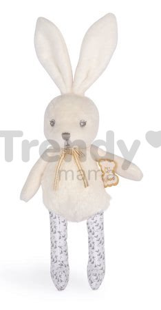 Plyšová bábika zajačik Doll Rattle Mini Perle Kaloo krémový 17 cm mäkký materiál s jemnou hrkálkou od 0 mes