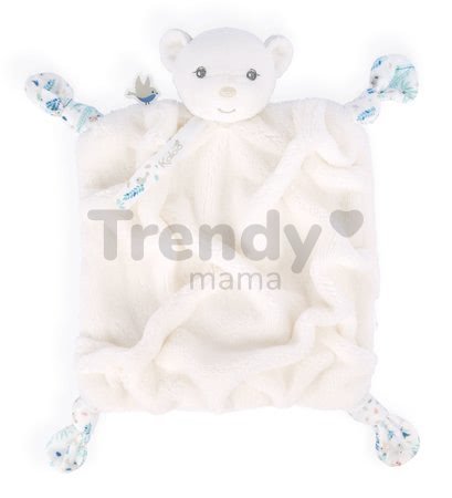 Plyšový medveď maznáčik Plume Doudou Bear Ivory Kaloo biely 20 cm pre bábätká v darčekovom balení od 0 mes