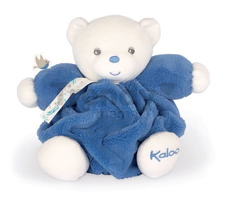 Plyšový medveď Chubby Bear Ocean Blue Plume Kaloo modrý 18 cm z jemného mäkkého materiálu v darčekovom balení od 0 mes