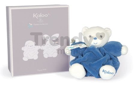 Plyšový medveď Chubby Bear Ocean Blue Plume Kaloo modrý 18 cm z jemného mäkkého materiálu v darčekovom balení od 0 mes