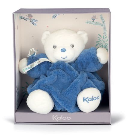 Plyšový medveď Chubby Bear Ocean Blue Plume Kaloo modrý 18 cm z jemného mäkkého materiálu v darčekovom balení od 0 mes