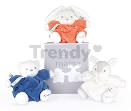 Plyšový medveď Chubby Bear Ocean Blue Plume Kaloo modrý 18 cm z jemného mäkkého materiálu v darčekovom balení od 0 mes